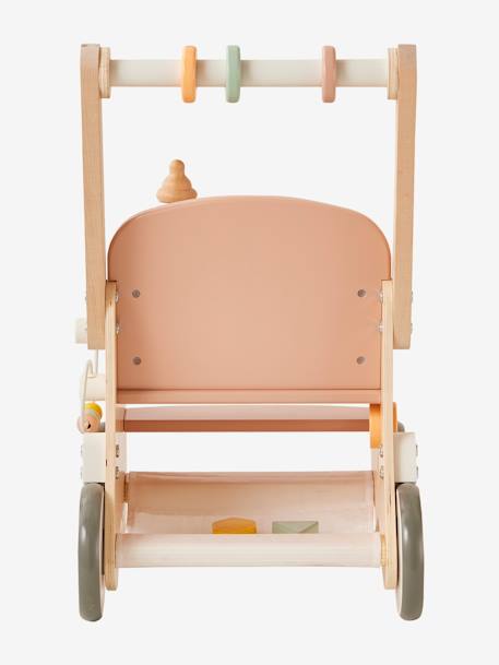 Lauflernwagen mit Puppensitz, Holz FSC® grün+weiß 18