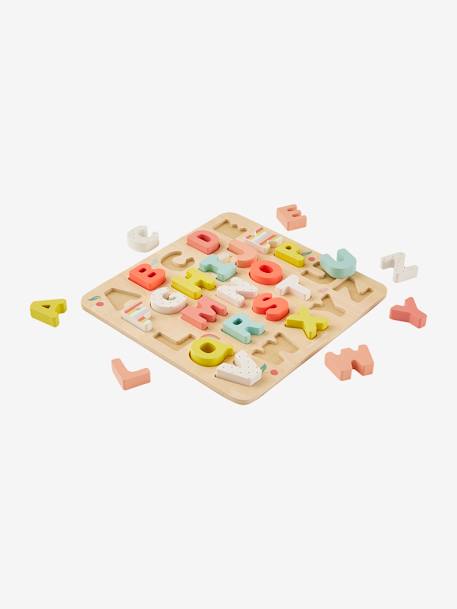 Kinder Buchstaben-Puzzle, Holz FSC® mehrfarbig+rosa 11