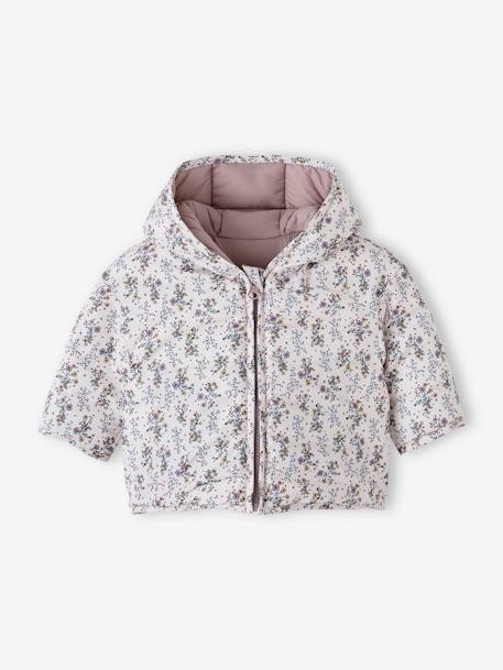 Wendbare Baby Steppjacke mit Recycling-Polyester - dunkelblau+dunkelrosa - 9