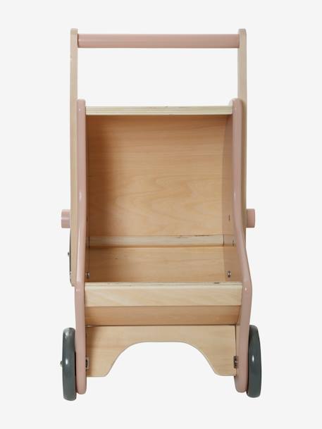 2-in-1 Puppen-Kinderwagen, Lauflernwagen Holz FSC® rosa/natur petite poesie+weiß/natur petite maison 5