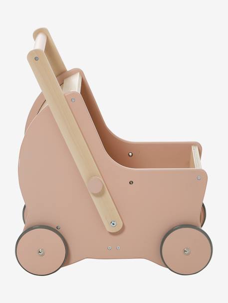 2-in-1 Puppen-Kinderwagen, Lauflernwagen Holz FSC® rosa/natur petite poesie+weiß/natur petite maison 8