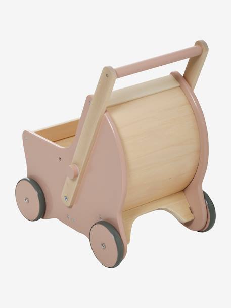 2-in-1 Puppen-Kinderwagen, Lauflernwagen Holz FSC® rosa/natur petite poesie+weiß/natur petite maison 6