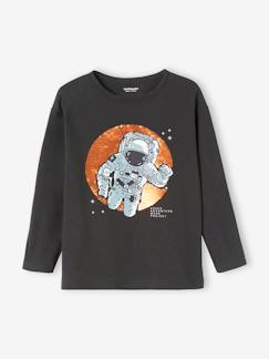 Jungenkleidung-Shirts, Poloshirts & Rollkragenpullover-Shirts-Jungen Shirt mit Wendepailletten