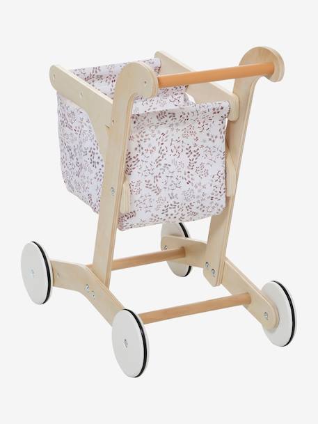 Kinder Einkaufswagen, Stoff/Holz FSC® beige 5