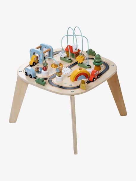 Baby Activity-Tisch mit Autos, Holz FSC® beige 3