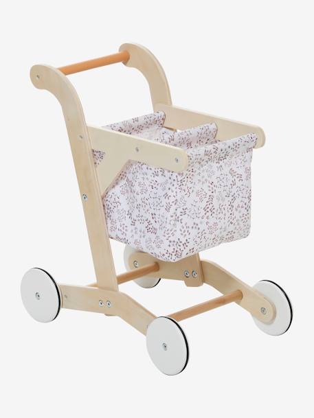 Kinder Einkaufswagen, Stoff/Holz FSC® beige 3