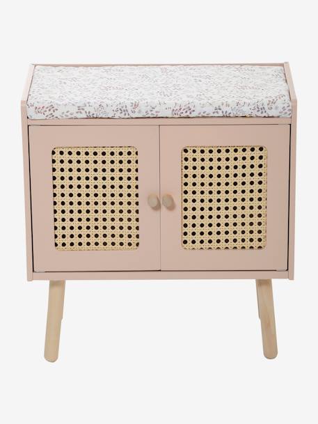 Puppen-Wickeltisch PETITE POESIE, Rattan/Holz FSC® rosa/natur+weiß 8