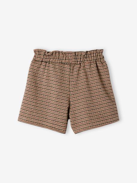 Mädchen Shorts, Karomuster braun 3