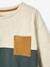 Jungen Shirt Colorblock Oeko-Tex, personalisierbar blau+hellbeige/salbei+ocker 6