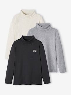 Jungenkleidung-Shirts, Poloshirts & Rollkragenpullover-3er-Pack Jungen Rollkragenshirts BASIC Oeko-Tex