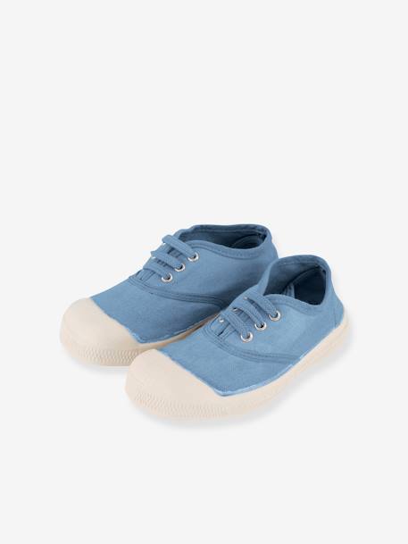 Kinder Stoffschuhe mit Schnürung BENSIMON Oeko-Tex - blau+khaki+marine+weiß - 4