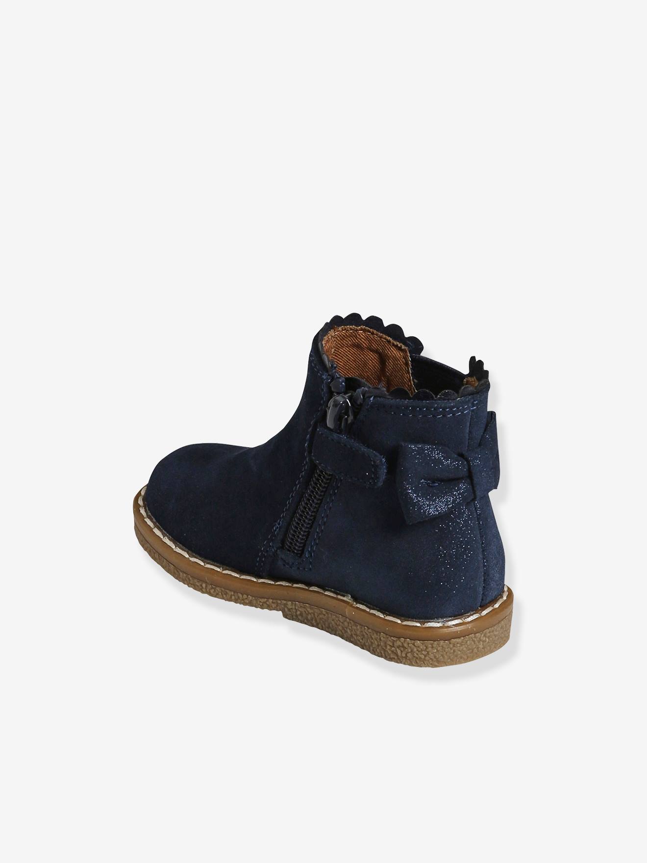 M dchen Baby Boots mit Dehneinsatz marine