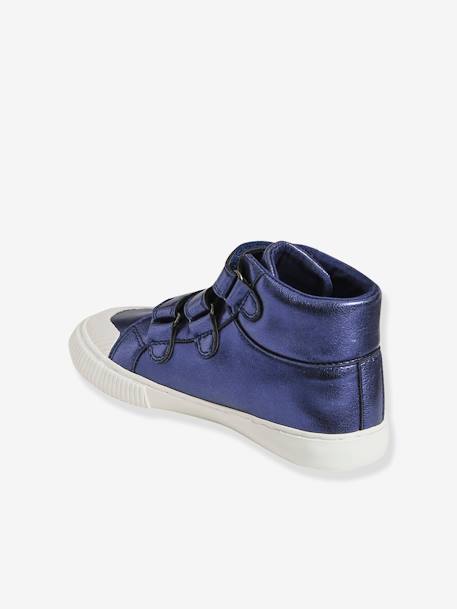 Mädchen High-Sneakers mit Klett blau metallic 3