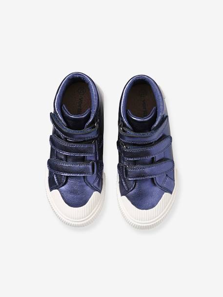 Mädchen High-Sneakers mit Klett blau metallic 4