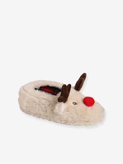 Kinderschuhe-Jungenschuhe-Hausschuhe-Capsule Collection: Weihnachts-Hausschuhe mit Rentier, Gr. ab 24 bis 45