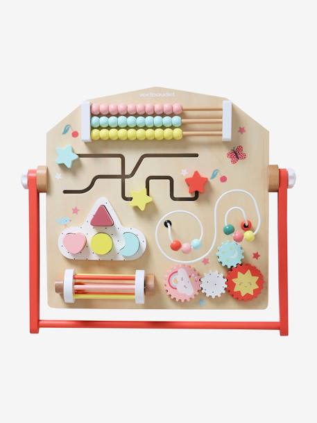 Kinder Activity-Board, Holz FSC® 100 mehrfarbig/regenbogen+MIX mehrfarbig/kirschen 12