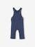 Jungen Baby Latzhose aus Sweatware Oeko-Tex dunkelgrau meliert+marine 7