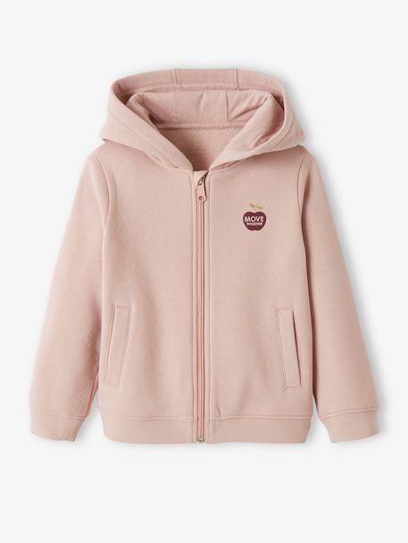 Mädchen Kapuzensweatjacke, Sport BASIC Oeko-Tex blau+rosa 10