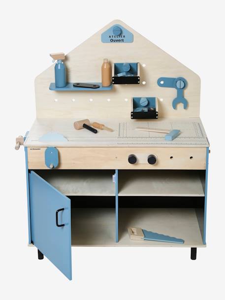 Große Kinder Werkbank, Holz FSC®/Metall blau 15