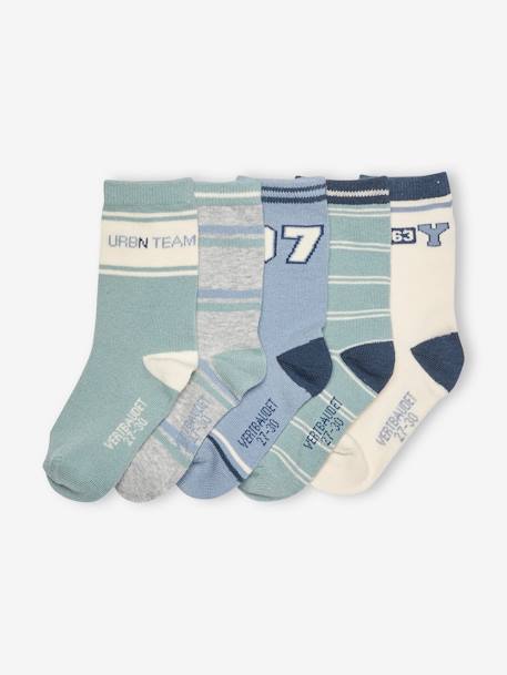 5er-Pack Jungen Socken Oeko-Tex - pack graugrün+pack ziegel - 1