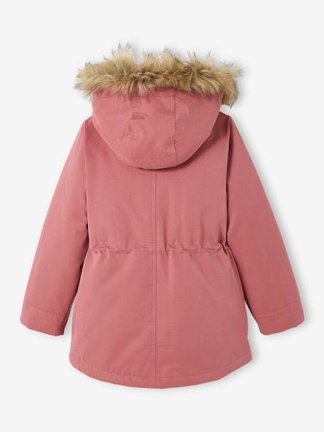 Mädchen 3-in-1-Winterjacke mit Recycling-Polyester - dunkelgrün+dunkelrosa+graugrün+marine - 21