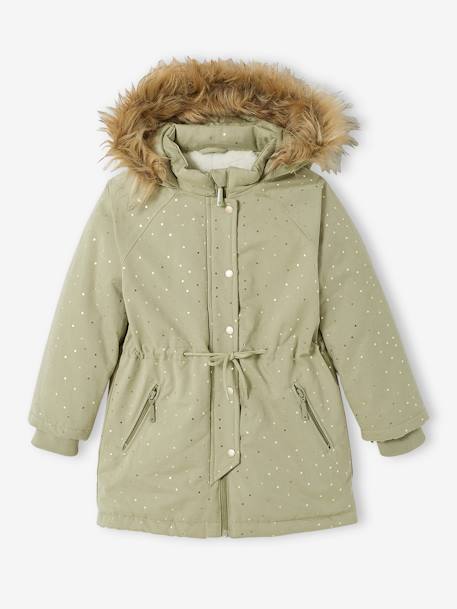 Mädchen Jacke mit Recycling-Polyester - hellgrün - 1