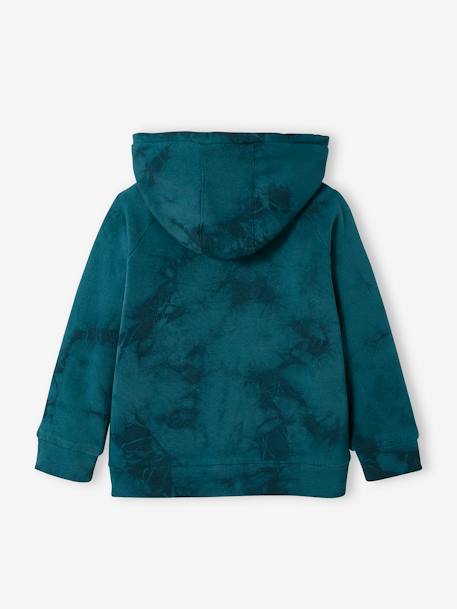 Jungen Kapuzensweatjacke, Batikmuster - dunkelblau - 3