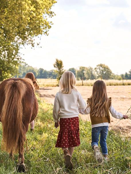 Mädchen Jeans, gerades Bein Oeko-Tex, Bundweite verstellbar double stone+grau 10