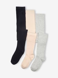 Maedchenkleidung-Unterwäsche, Socken, Strumpfhosen-3er-Pack Mädchen Strumpfhosen BASIC Oeko-Tex