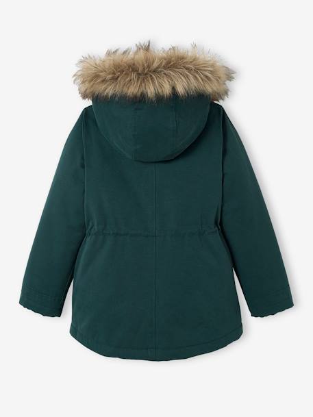 Mädchen 3-in-1-Winterjacke mit Recycling-Polyester - dunkelgrün+dunkelrosa+graugrün+marine - 8