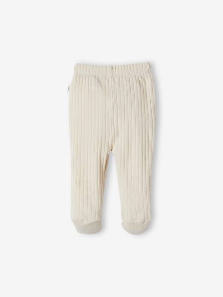 2er-Pack Baby Hosen mit Fuß sand 2