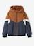 Jungen Windjacke, Wattierung Recycling-Polyester bordeaux+colorblock camelfarben 8