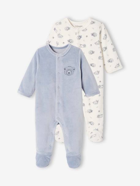 2er-Pack Jungen Baby Strampler, Oeko-Tex pack blau 1