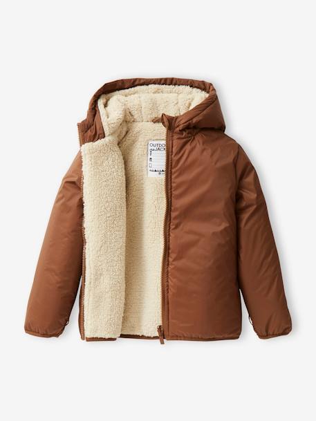 Jungen 3-in-1-Jacke mit Recycling-Polyester - braun+dunkelblau/braun+elektrisch blau+khaki - 15