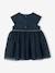 Mädchen Baby Festkleid aus Satin & Glitzer-Tüll - nachtblau - 3