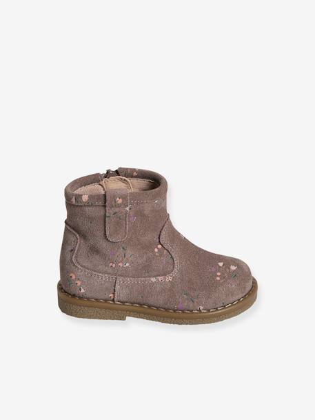 Mädchen Baby Boots, Reißverschluss - taupe - 2