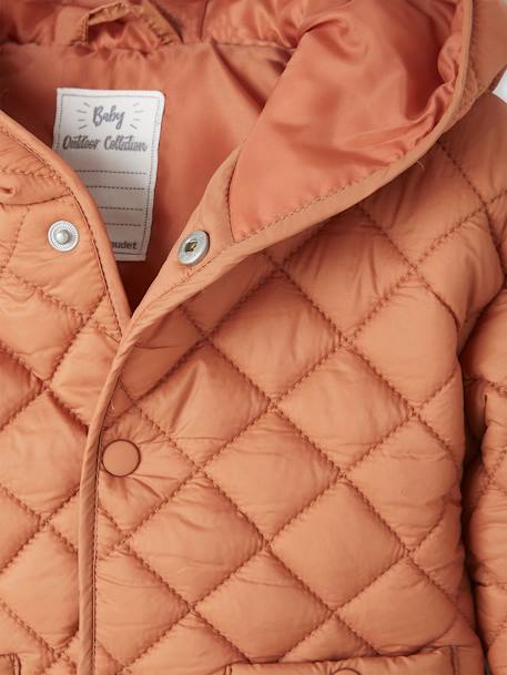 Baby Steppjacke mit Kapuze & Recyclingmaterial - ziegel - 4