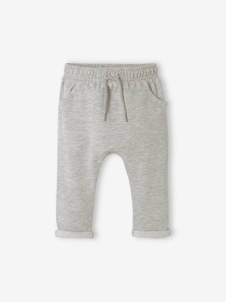 Sweathose für Jungen Baby  BASIC Oeko-Tex - dunkelblau+dunkelrosa+graublau+graugrün+hellgrau meliert+karamell+sand - 16