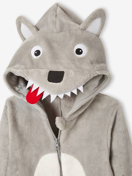 Jungen Overall/Onesie, Wolf - hellgrau - 6