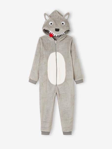 Jungen Overall/Onesie, Wolf hellgrau 4