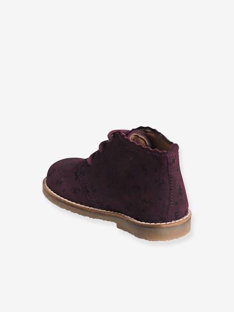 Mädchen Baby Schnürboots bordeaux+gold+marine sterne 3