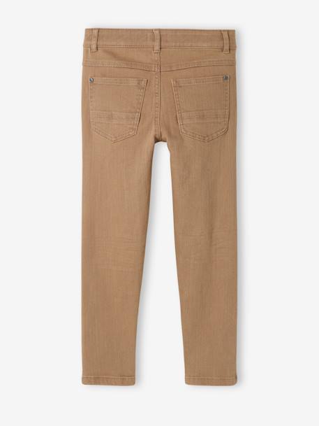 Jungen Slim-Fit-Hose, Hüftweite COMFORT Oeko-Tex, Bundweite verstellbar beige+hellbraun 3