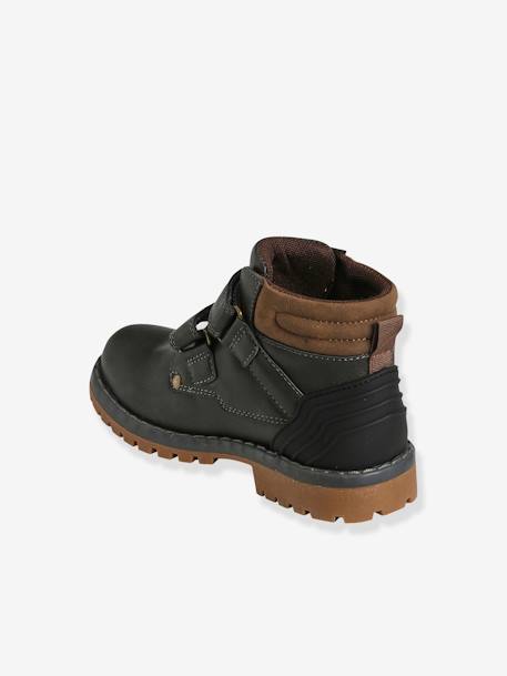 Jungen Klett-Boots beige+grau 8