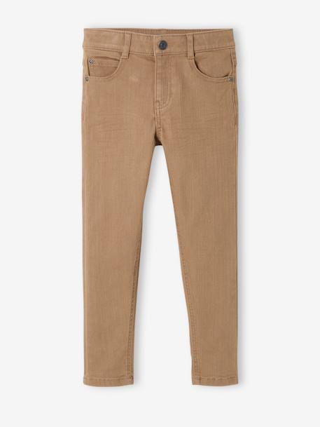 Jungen Slim-Fit-Hose, Hüftweite COMFORT Oeko-Tex - beige+hellbraun - 2