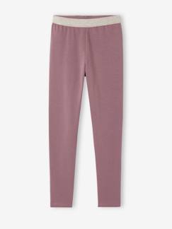 Maedchenkleidung-Leggings-Mädchen Leggings, Bund in Metallic-Optik BASIC