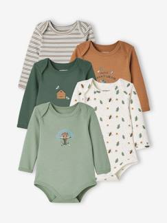 5er-Pack Baby Langarm-Bodys, Schlupfform Oeko-Tex  [numero-image]