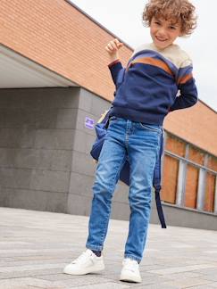 Jungenkleidung-Jeans-Jungen Slim-Fit-Jeans WATERLESS, Hüftweite REGULAR, Bundweite verstellbar