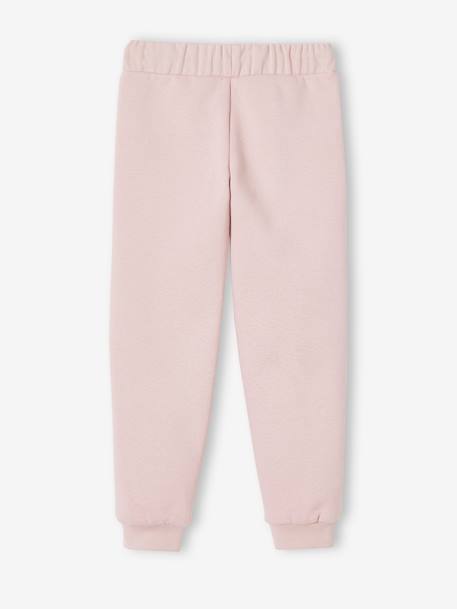 Mädchen Jogginghose BASIC - dunkelblau+hellgrau meliert+rosa - 20