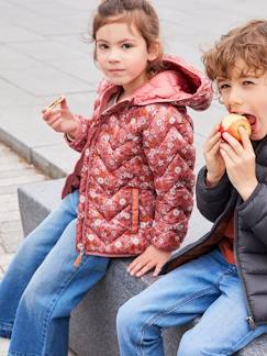 Maedchenkleidung- Jacken & Mäntel-Steppjacken-Mädchen Light-Steppjacke mit Kapuze, bedruckt