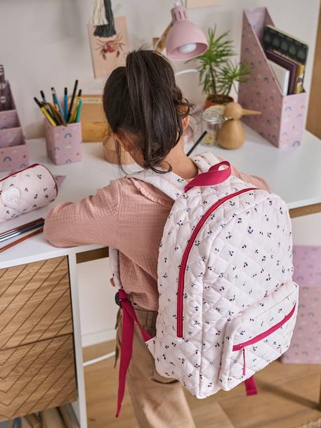 Mädchen Schulrucksack, Kirschen - rosa bedruckt - 7